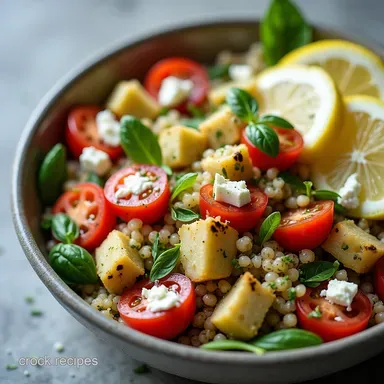 Mediterranean LemonHerb Quinoa Dishes with Roasted Feta