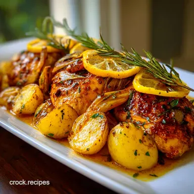 Lemon Garlic Rosemary Chicken for 4 Servings Recipe Card