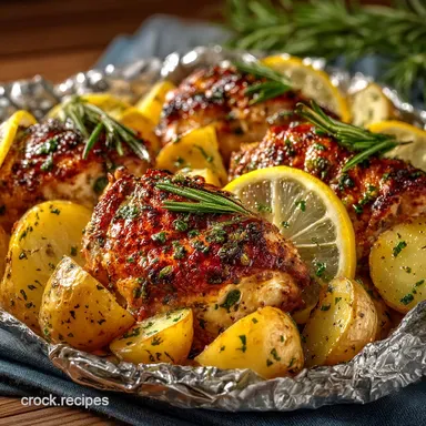 Lemon Herb Chicken and Potatoes Foil Packets The NoWash Wonder Recipe Card