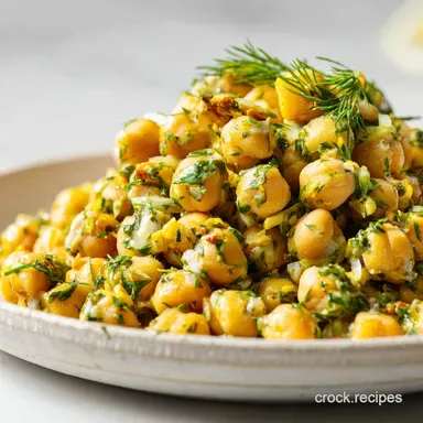 Chickpea Salad Recipe with Lemon and Herbs in 10 Minutes Recipe Card