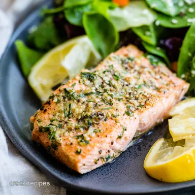 Lemon Herb Salmon Easy Weeknight salmon dinner ideas Recipe Card