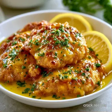 Light Slow Cooker Lemon Chicken: Tender Recipe Card