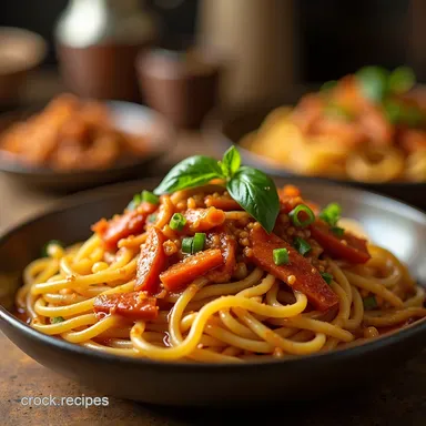 Lo Mein Spaghetti An Easy AsianItalian Mashup Recipe Card