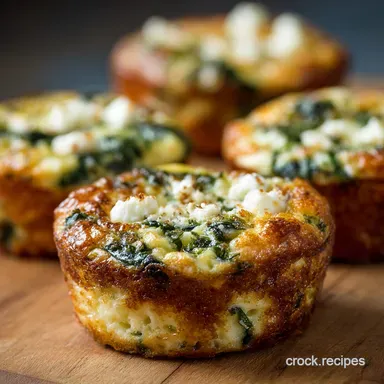LowCarb Egg Muffins: Easy Keto Breakfast Cups (Spinach Feta) Recipe Card