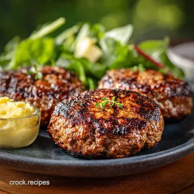 The Wisconsin Keto King Juicy Low Carb Butter Burgers with a Perfect Sear Recipe Card