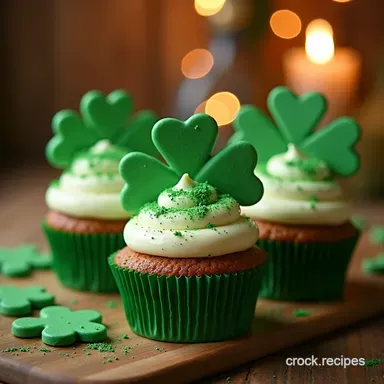Lucky Leprechaun st patricks day cupcakes Irish Cream Dream Recipe Card
