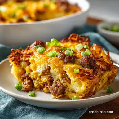 Breakfast Casserole Recipe: For 10 Servings Recipe Card