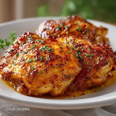 Chicken Thighs: Make-Ahead Roasted Recipe Card