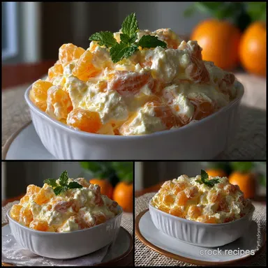 Nostalgic Mandarin Orange Fluff Salad Recipe | 5-Minute Prep Recipe Card