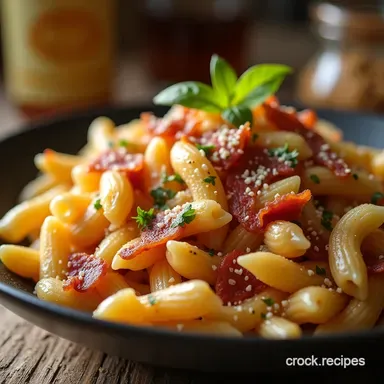 The Ultimate Bacon Lovers Pasta Salad with Maple Dijon Dressing Recipe Card