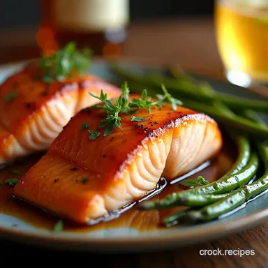 MapleBourbon Salmon with GingerLime Sparkler Pairing Recipe Card