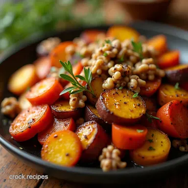 MapleThyme Roasted Root Vegetables Easy Vegetable Side Dishes Recipe Card