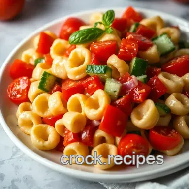 Easy & Refreshing Tortellini Pasta Salad Recipe: A Mediterranean Delight Recipe Card