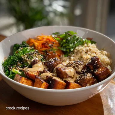Miso Glazed Sweet Potato Buddha Bowl Ready in 30 Min Recipe Card
