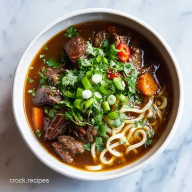 Mississippi Beef Noodles with Tender Beef and Savory Gravy Recipe Card