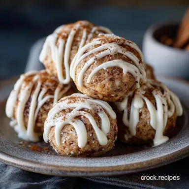 Cinnamon Roll Protein Balls Easy No-Bake Recipe for Low Carb Snacks Recipe Card