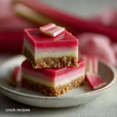 No Bake Rhubarb Cheesecake Squares: Ready in 4 Hours Recipe Card