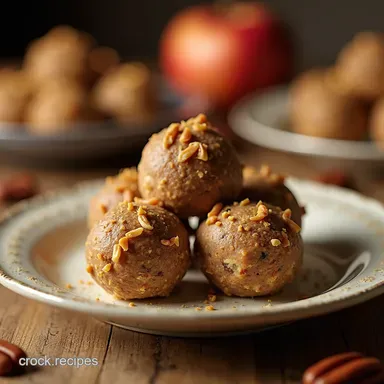 Simple No Bake Pecan Pie Balls Recipe Holiday Dessert Recipe Card