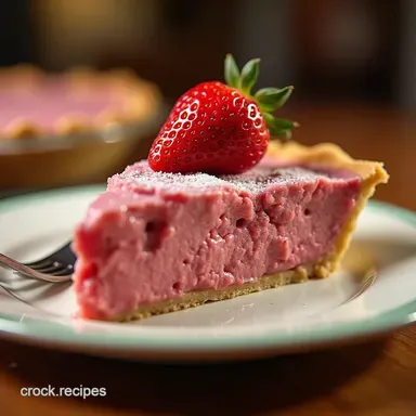 Easy NoBake Strawberry Icebox Pie Recipe Summer Delight Recipe Card