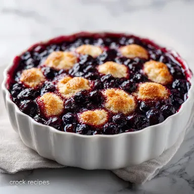 Blueberry Cobbler with Frozen Blueberries: Golden and Baked