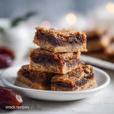 Old Fashioned Date Bars with Toasted Oat Crumble in 50 Minutes Recipe Card