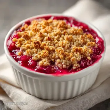 Rhubarb Crisp with Oats Recipe Card