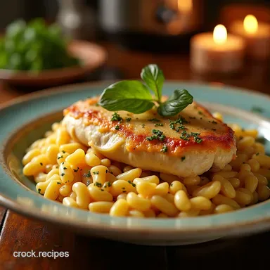 The Best OnePot Creamy Parmesan Chicken and Orzo Recipe Recipe Card