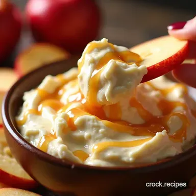 Caramel Cream Cheese Dip The Easiest Apple Dip EVER Recipe Card