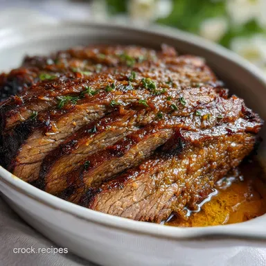 Oven Baked Beef Brisket: Slow-Roasted for 4 Hours Recipe Card