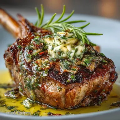 Lamb Shoulder Chop: Pan-Roasted with Garlic Herb Butter Recipe Card