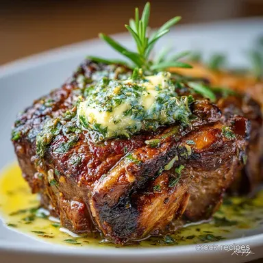 Lamb Shoulder Chop: Pan-Roasted with Garlic Herb Butter