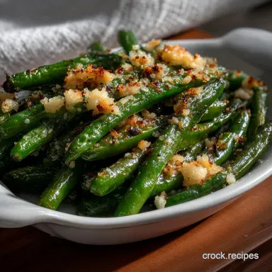 Thanksgiving Roasted Parmesan Garlic Green Beans Recipe Recipe Card