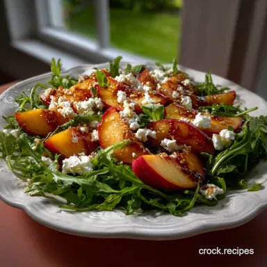 Peach Arugula Salad Recipe: Sweet Summer Perfection Recipe Card