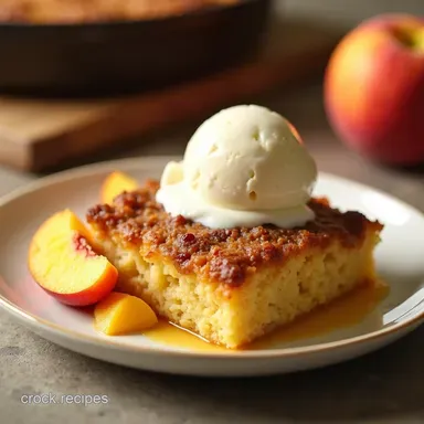 Peach Perfection Dump Cake 7 Steps to Bliss Recipe Card