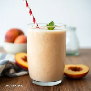 Peachy Keen: My Super Easy Peach Smoothie Recipe Recipe Card