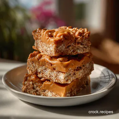 3 Ingredient Peanut Butter Oatmeal Bar with Honey No Bake Recipe Card