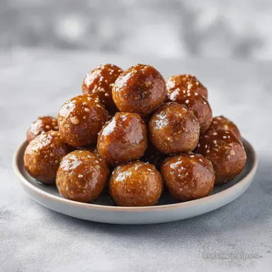 20 Minute Pepper Jelly Glazed Meatballs for 8 Servings Recipe Card