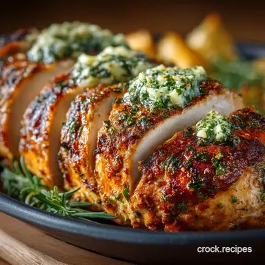 Foolproof Juicy Roasted Turkey Breast with Garlic Herb Butter Recipe Card
