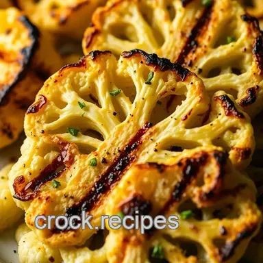 Perfectly Charred Grilled Cauliflower Steaks with Herbed Olive Oil Recipe Card