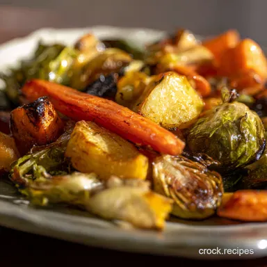 Perfectly Golden oven roasted vegetables Easy Recipe Recipe Card