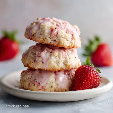 Valentines Day Dessert Idea with Pink Strawberry Cheesecake Cookies Ready in 1 Hour 2 Mins