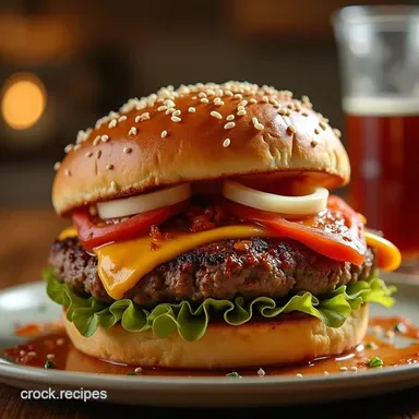 Easy Pizza Burgers Deep Dish Delight Ready in 35 Mins Recipe Card