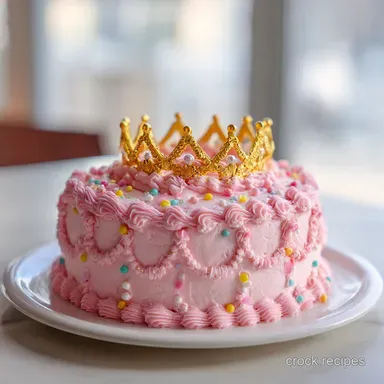 Princess Birthday Cake with Silky Raspberry Buttercream Recipe Card