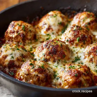 Chicken Parmesan Meatballs: Baked, Bubbly, and Gloriously Cheesy