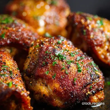Crispy Chicken Thighs: Shatteringly Crisp Skin Method Recipe Card