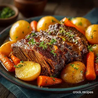 Crock Pot Roast with Carrots and Potatoes Proper Sunday Best Recipe Recipe Card