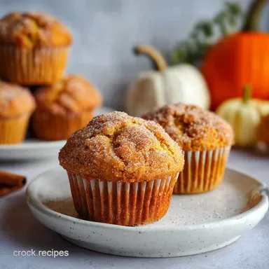 Pumpkin Muffins with Cinnamon Sugar Topping in 35 Minutes Recipe Card