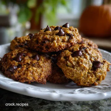 Soft Chewy Pumpkin Chocolate Chip Oatmeal Cookies in 30 Minutes Recipe Card