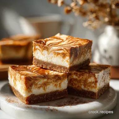 Pumpkin Spice Cheesecake Bars: Baked with Creamy Graham Crust Recipe Card