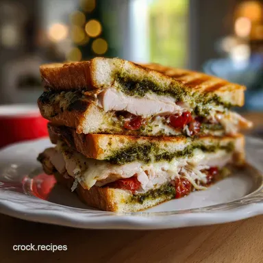 Quick Turkey Pesto Sandwich: 15 Minute Grilled Melt Recipe Card